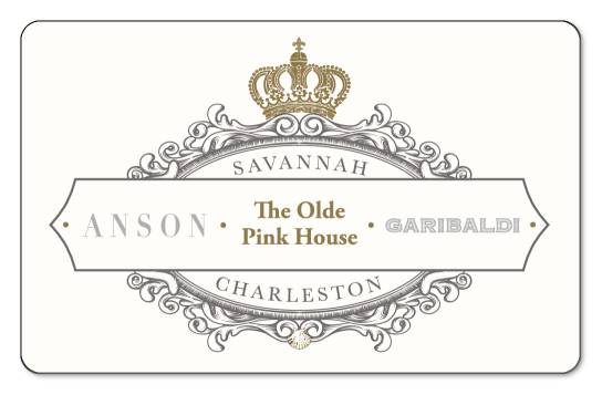 the olde pink house crown logo on a white background